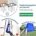 Indoor Hängematte, ultraleichte tragbare Schaukel Outdoor, geeignet für Schlafzimmer, Balkone, Innenhöfe oder Camping, komplett mit allem Zubehör(Grün)