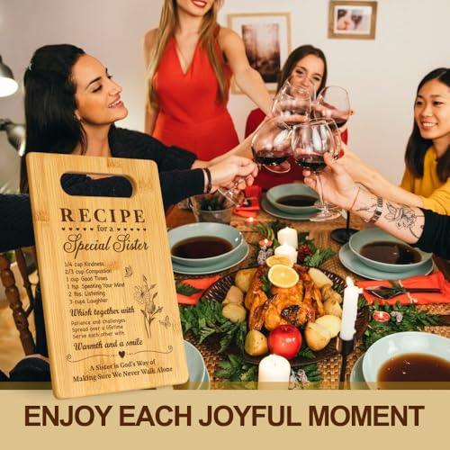 Tabla de Cortar de Bambú Rectangular para Regalo a Hermanas, Amigas o Mejores Amigas — Ideal para Cumpleaños y Ocasiones Especiales miniatura 4