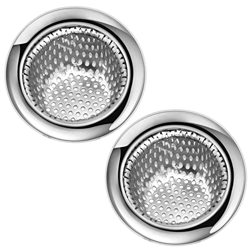 Lot de 2 filtres universels pour évier de cuisine en acier inoxydable - 7,2 cm de diamètre extérieur Cover