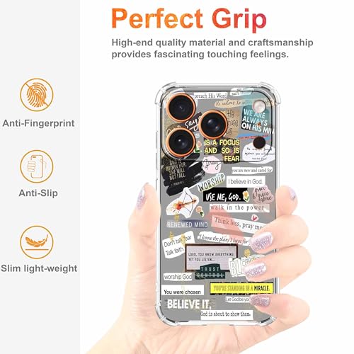 Coque iPhone 17 Pro antichoc chrétienne TPU souple Jésus évite les rayures - 4
