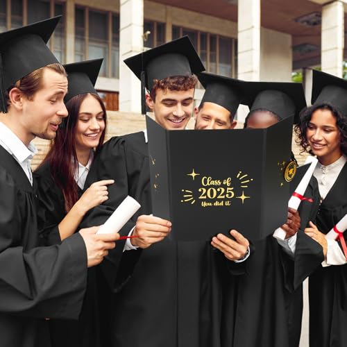Image of Graduation Guest Book Alternative,Graduation Signature Board Sign, Black Gold Class of 2025 Graduation Party Decorations for Men Women College High School Unique Graduation Gift for Friends