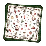 40 Stück Servietten Weihnachten 33x33cm, Weihnachtsservietten Mit Festlichen Motiven, Weihnachts Servietten, Perfekte Tischdeko Weihnachten & Nachhaltige Weihnachtsdeko Tisch