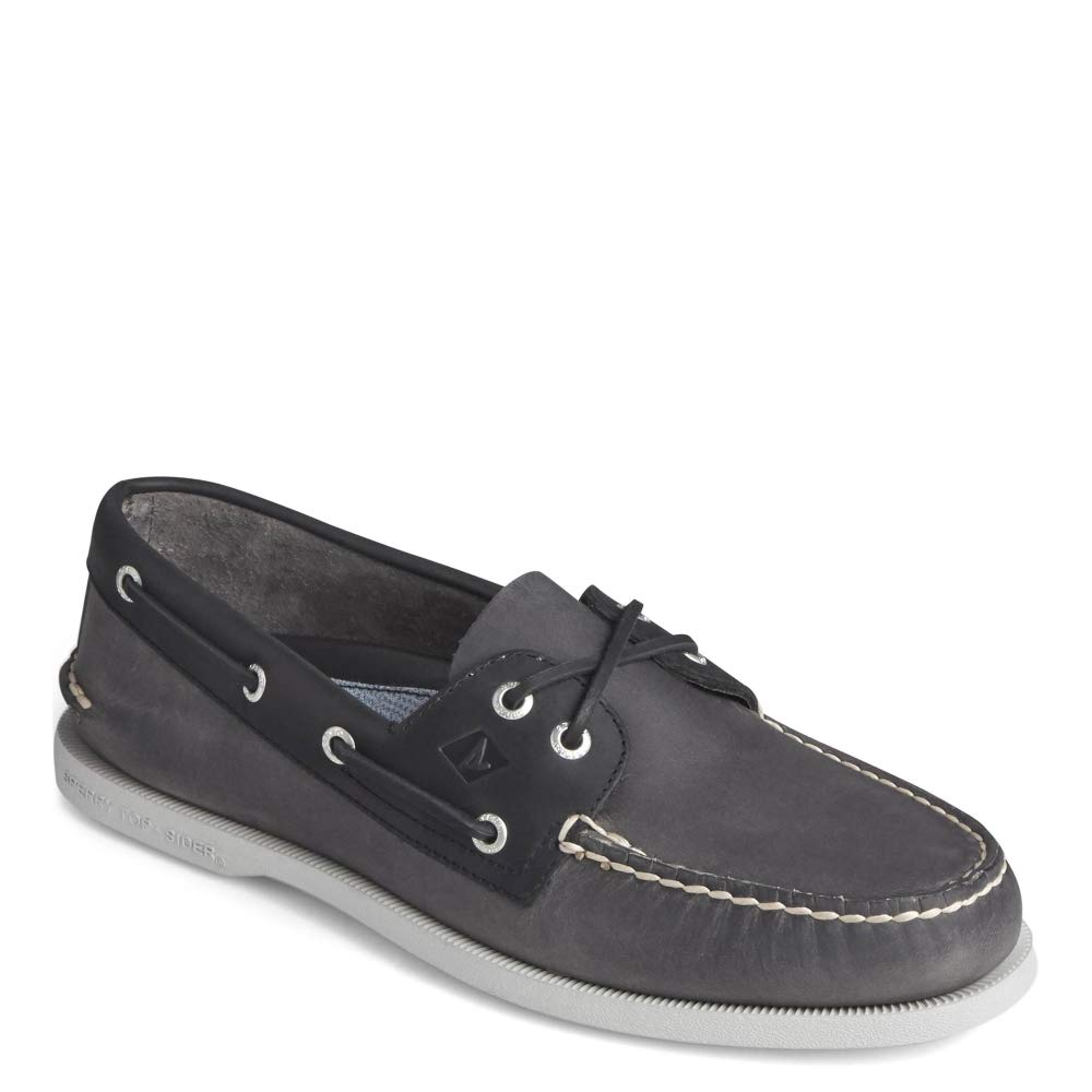 Sperry Top-SiderSperry Men's Authentic Original 2-Eye Boat Shoe, DK Grey/Black, 10.5