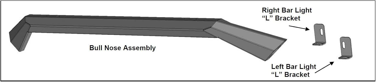 Black Horse Armour II Heavy Duty Front Bumper Bull Nose Only Armour II Front Bumper Matte Black Compatible with 2015-2020 Chevrolet Colorado (Excl. ZR2)-AFB-CO20-BN
