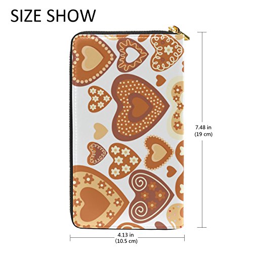 U LIFE Valentines Day Candy Chocolate Heart Love You Happy Birthday Wallets Purse Cash Card Holder Case Leather - Image 5