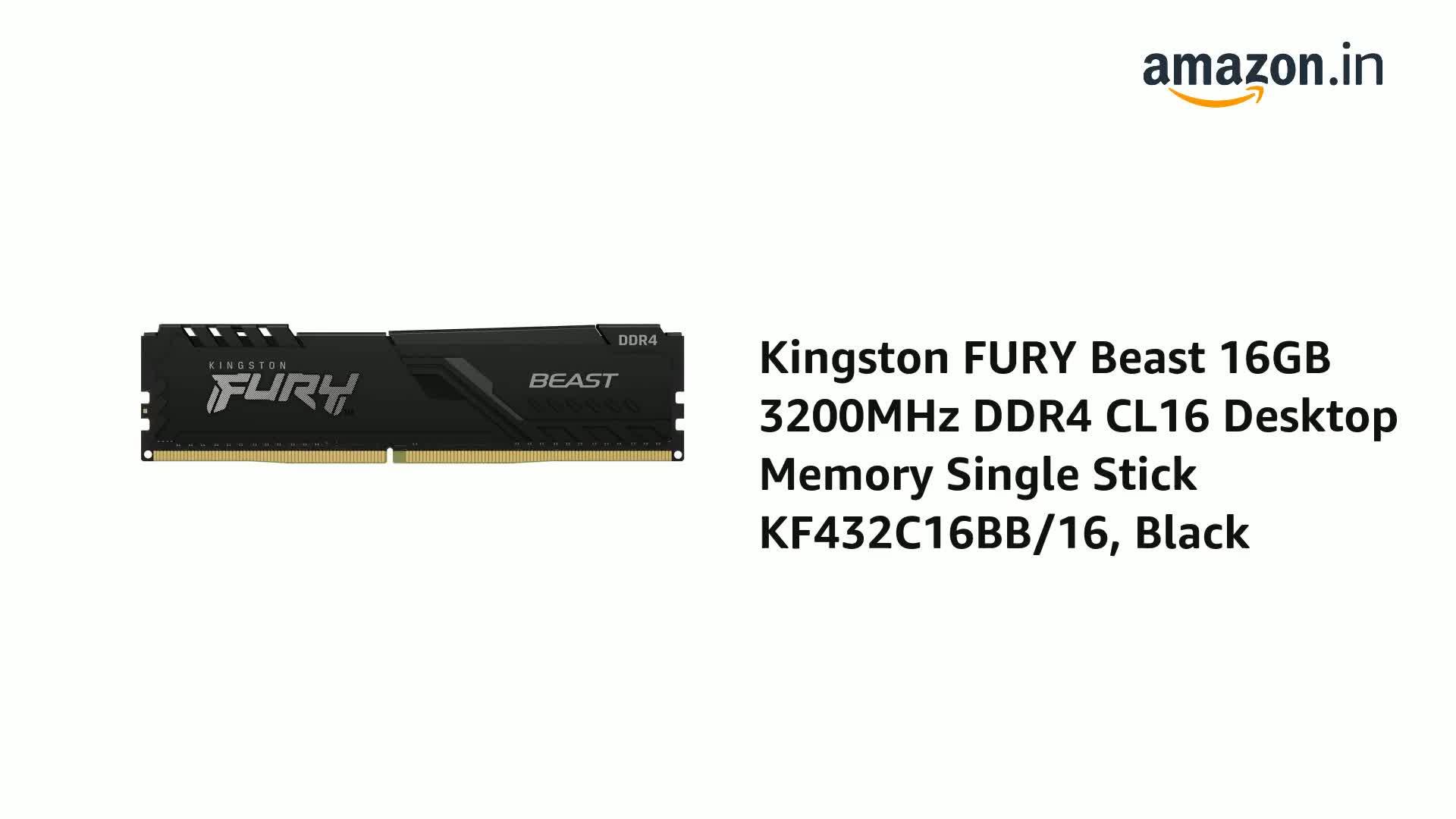 Kingston Fury Beast DDR4 Desktop Memory