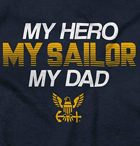 Brisco Brands US Navy Logo My Dad Hero Sailor Toddler Boy Girl T Shirt2