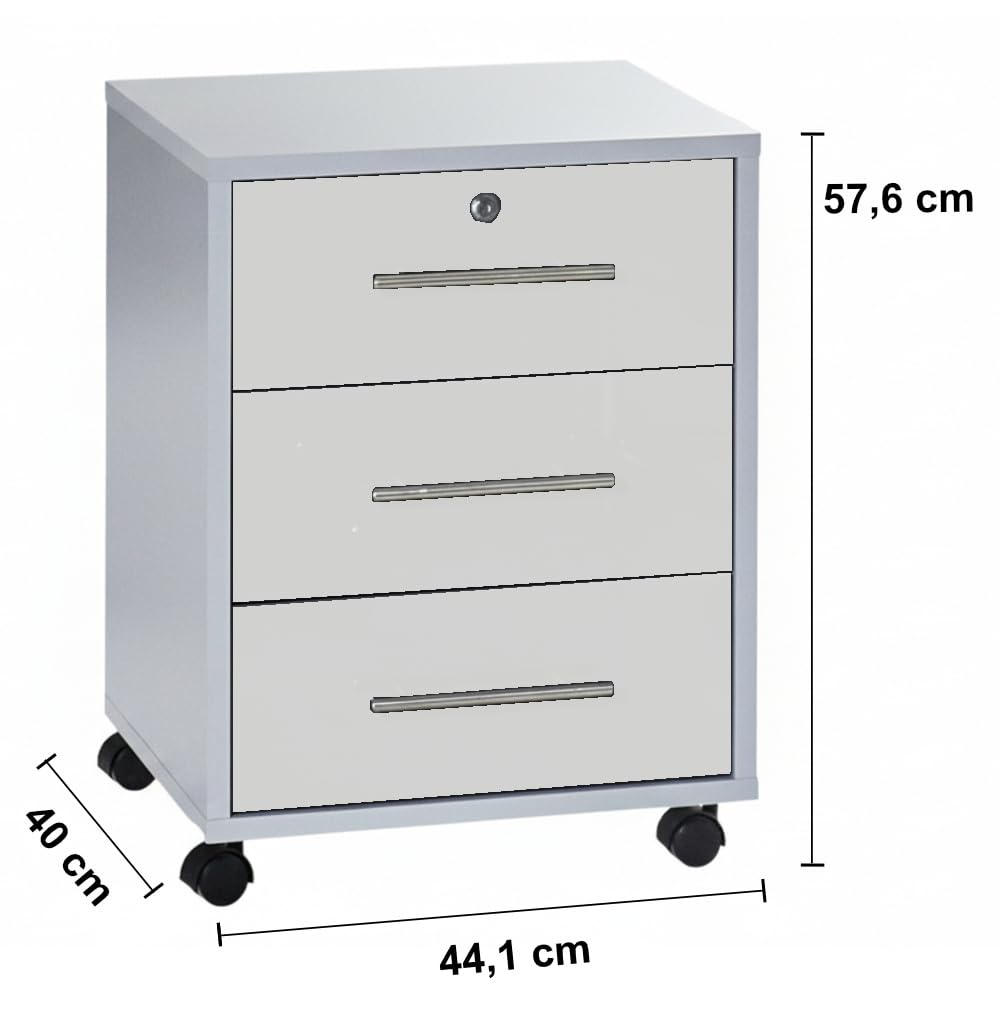 Büromöbel-Set TABOR PRO 5 Komplettbüro Schreibtisch Stauraum lichtgrau weiß matt