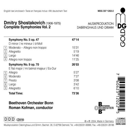 Sämtliche Sinfonien Vol.2: Sinfonie Nr.5+9