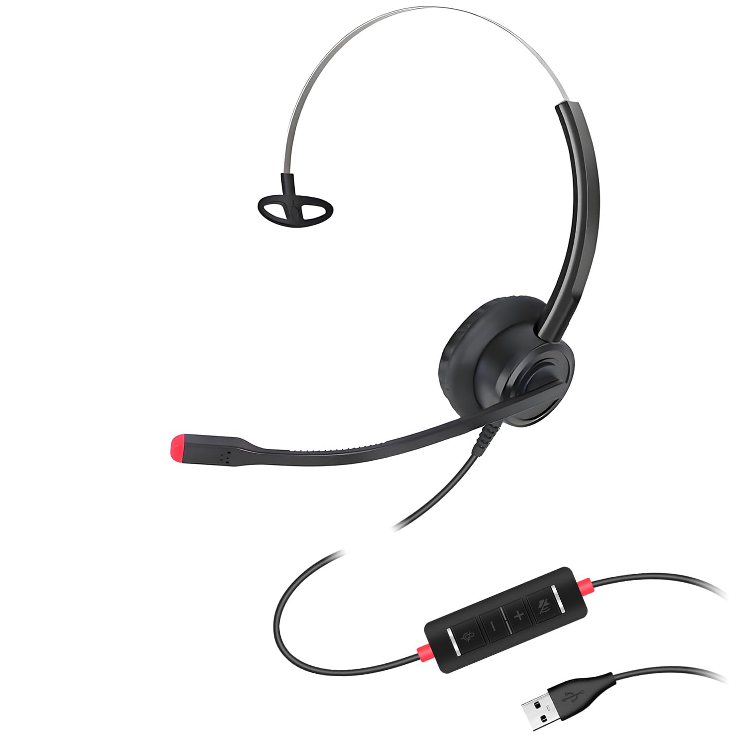 USB Headset with Microphone for PC, Wired USB Headphones with ENC Dual Noise Cancelling Microphone, Computer Headset for PC Laptop Mac Skype Zoom Video Meeting-image-32