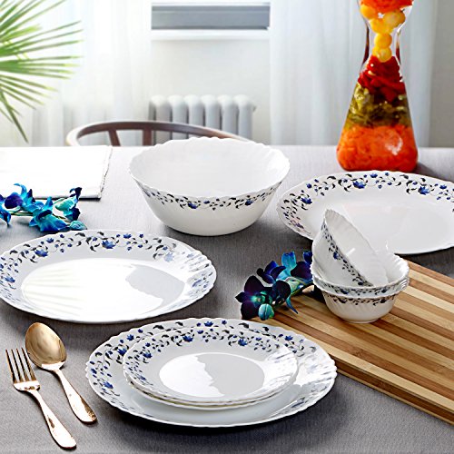 Image of Cello Opalware Imperial Vinea Opalware Dinner Set, 21 Pieces, White