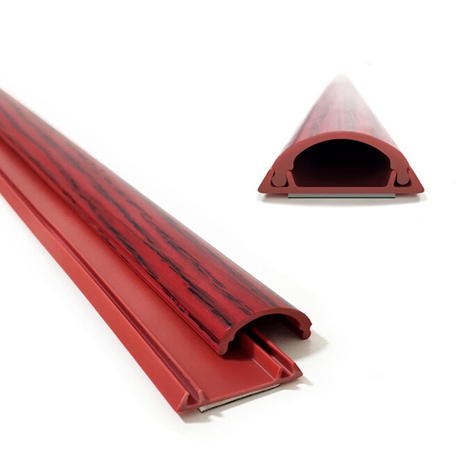 Cache-cordon, Couvercle d'organisateur de goulotte câbles demi-rond marron 30x12 mm 1m