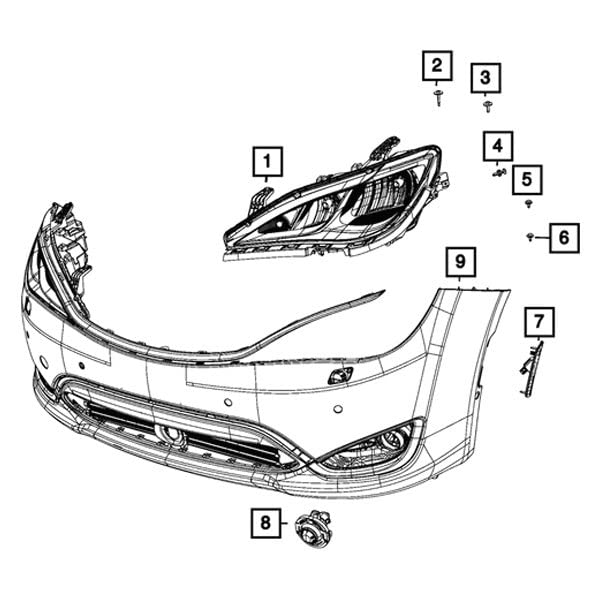 Mopar 68228948AH Headlamp miniatura 3