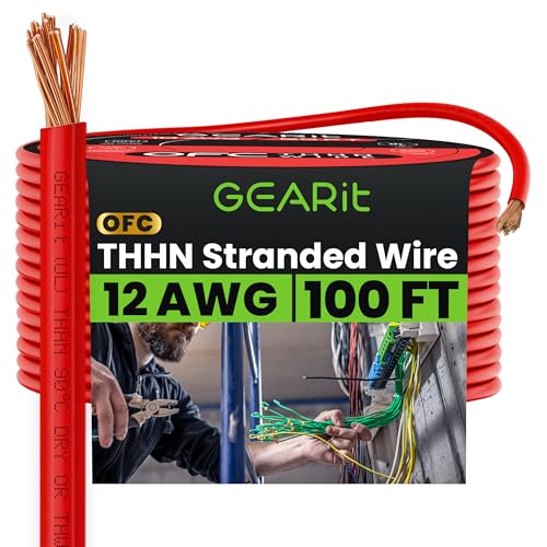 GEARit 12 Gauge THHN 100 Ft Red