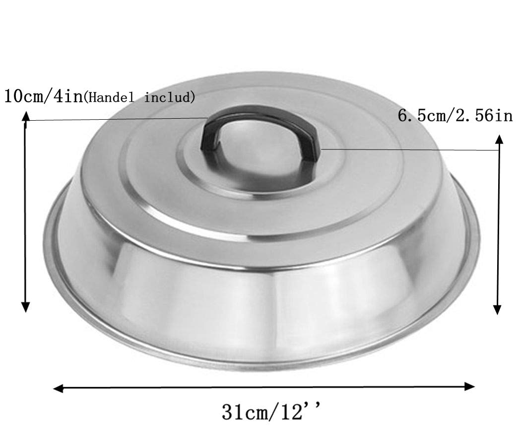 ZBXFCSH Griddle Accessories 12 Inch Round Stainless Steel Basting