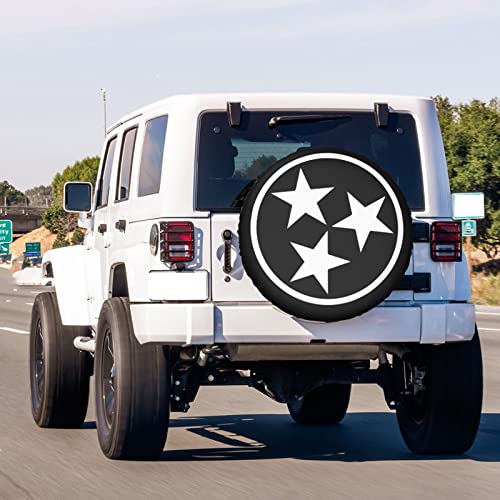 Image of Tennessee Flag Spare Tire Cover Dust-Proof Wheel Tire Cover Fit Trailer, RV, SUV and Many Vehicle 14 Inch