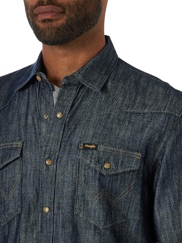 Foto de Wrangler Camisa icónica de mezclilla de ajuste regular para hombre (imagen 4)