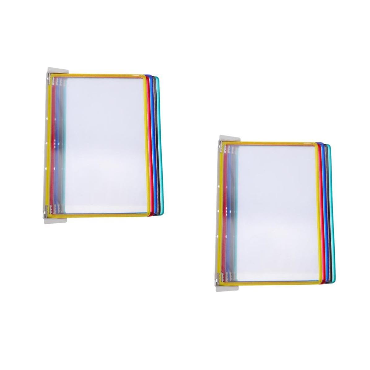 STOBAZA 2 Stück Wandmontierte Dokumentenablage A4 mit 5 Seiten, Eisen PVC