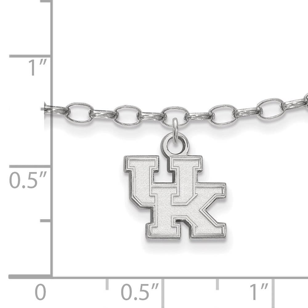 LogoArt Sterling Silver University of Kentucky Anklet, 9 Inch
