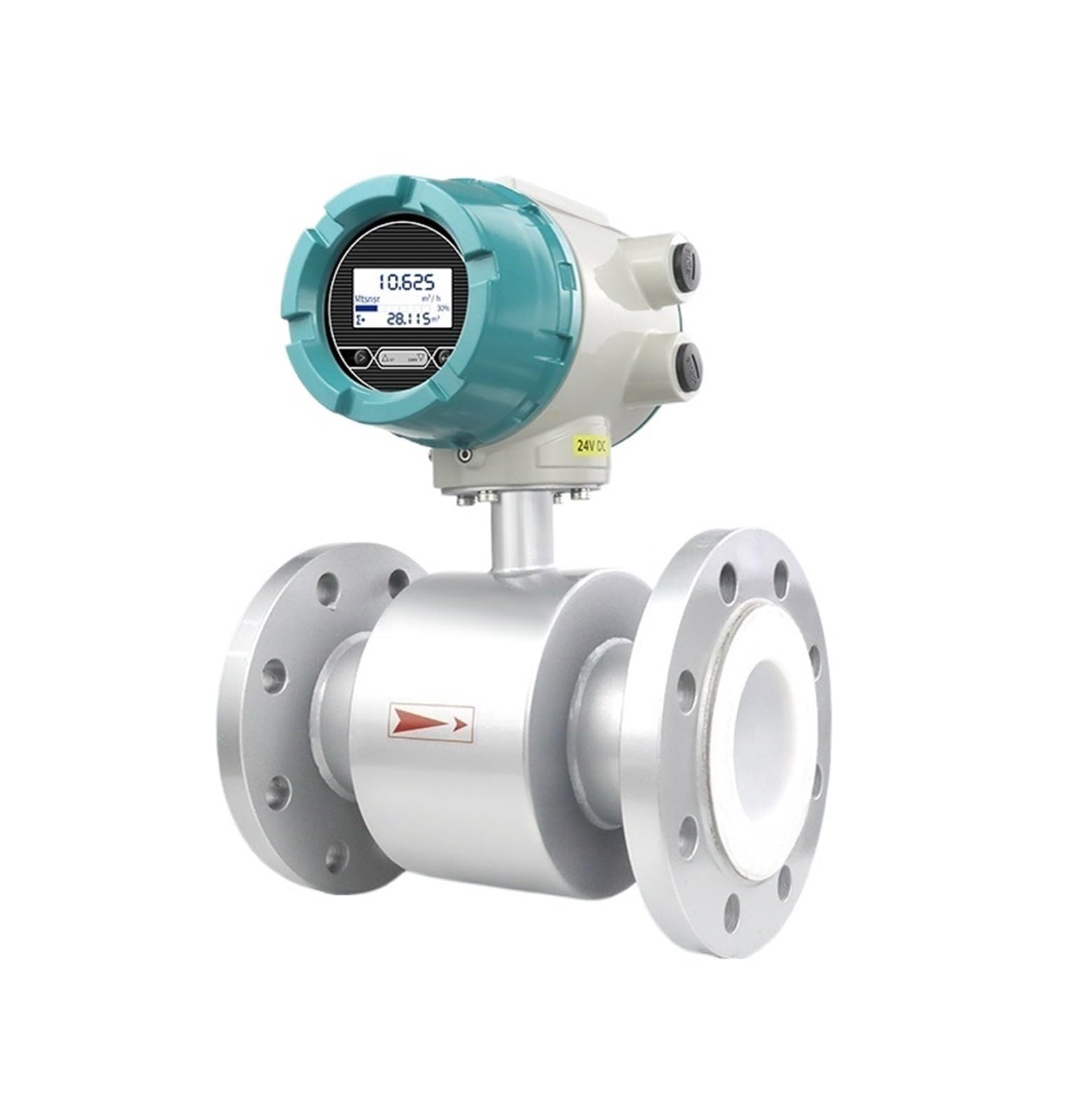 Caudalímetro electromagnético DN10 con Salida de señal de Pulso Universal RS485 de 4-20mA for medición de Flujo de líquido y Agua DN25(DN50 Upgraded)