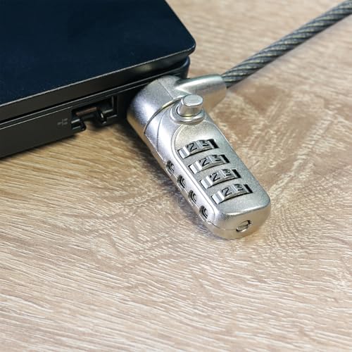 Candado de seguridad de combinación de 4 dígitos y cable de acero de 4,4 mm 3