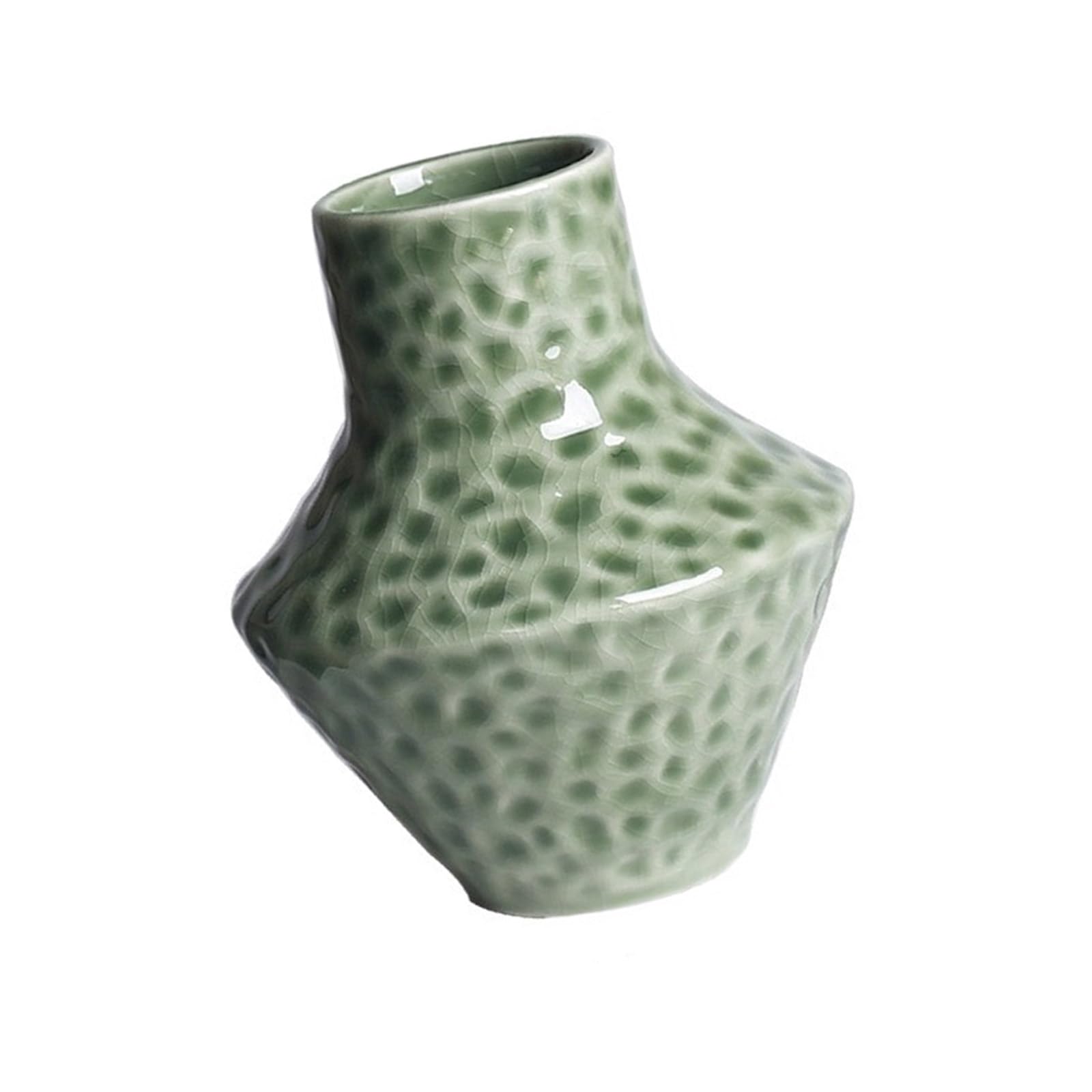 Elnwnnkc Ceramics Flower Arrangement Vases with Organic Imperfections Home Accent Textured Dimpled Vases