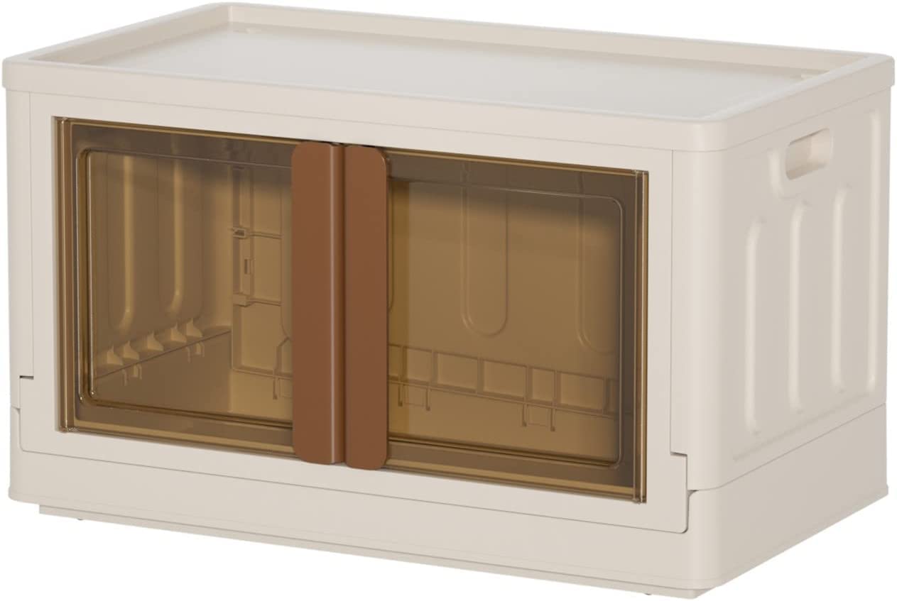 Closet Organizers and Storage, Storage Cabinet, Collapsible Storage Bins, Plastic Storage Containers for Closet Organizer, 8.4 Gal Folding Storage Box, Stackable Book Bins