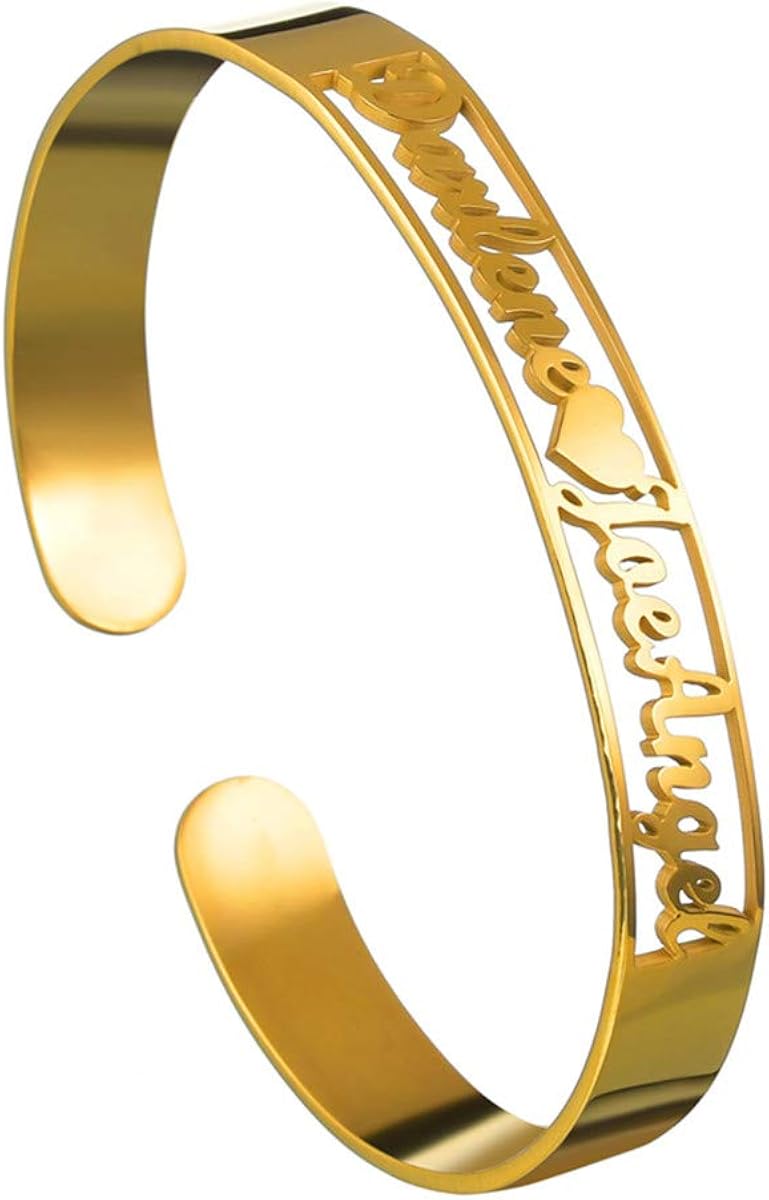 Custom Name Cuff Bracelet Personalized 