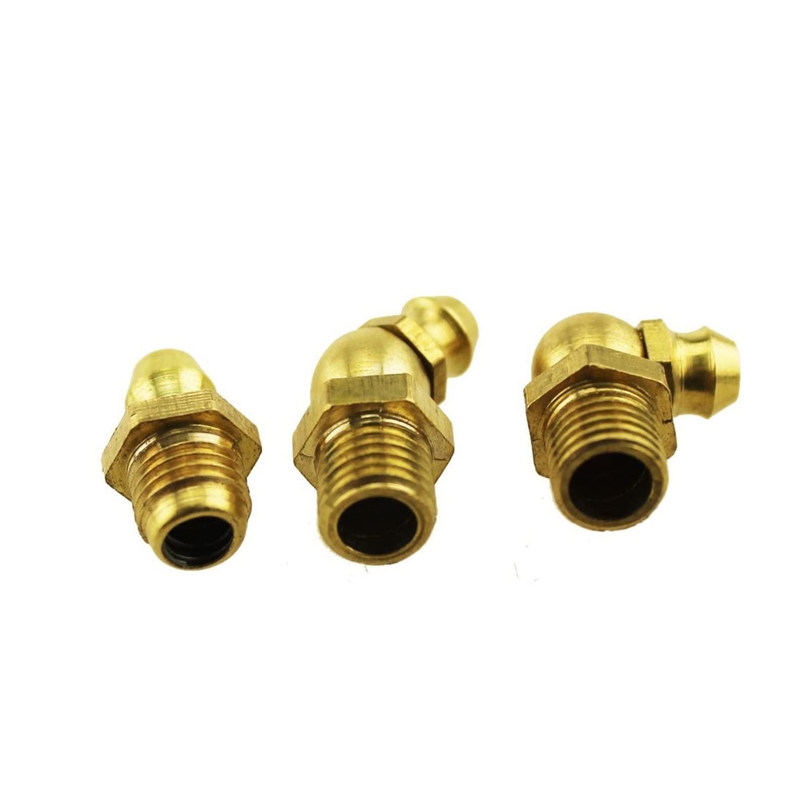 Raccordo per ingrassaggio Idraulico, Raccordi for ingrassaggio Idraulico in Ottone M6/M8/M10 Filettatura 1mm Passo 45/90/Dritto 5/10 Pz(10 Pieces,M10-STRAIGHT)