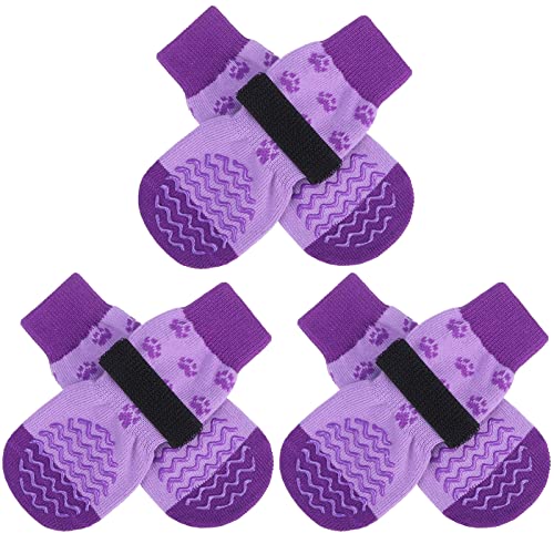 EXPAWLORER Anti-slip Dog Socks, Double Sides Dog Socks with Grips Large Coverage