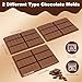 Ninsula Chocolate Molds 3P, Food Grade Chocolate Molds Silicone, Non-Stick Deep Large Chocolate Bar Mold for Dubai Pistachio, Candy, Snacks and Desserts