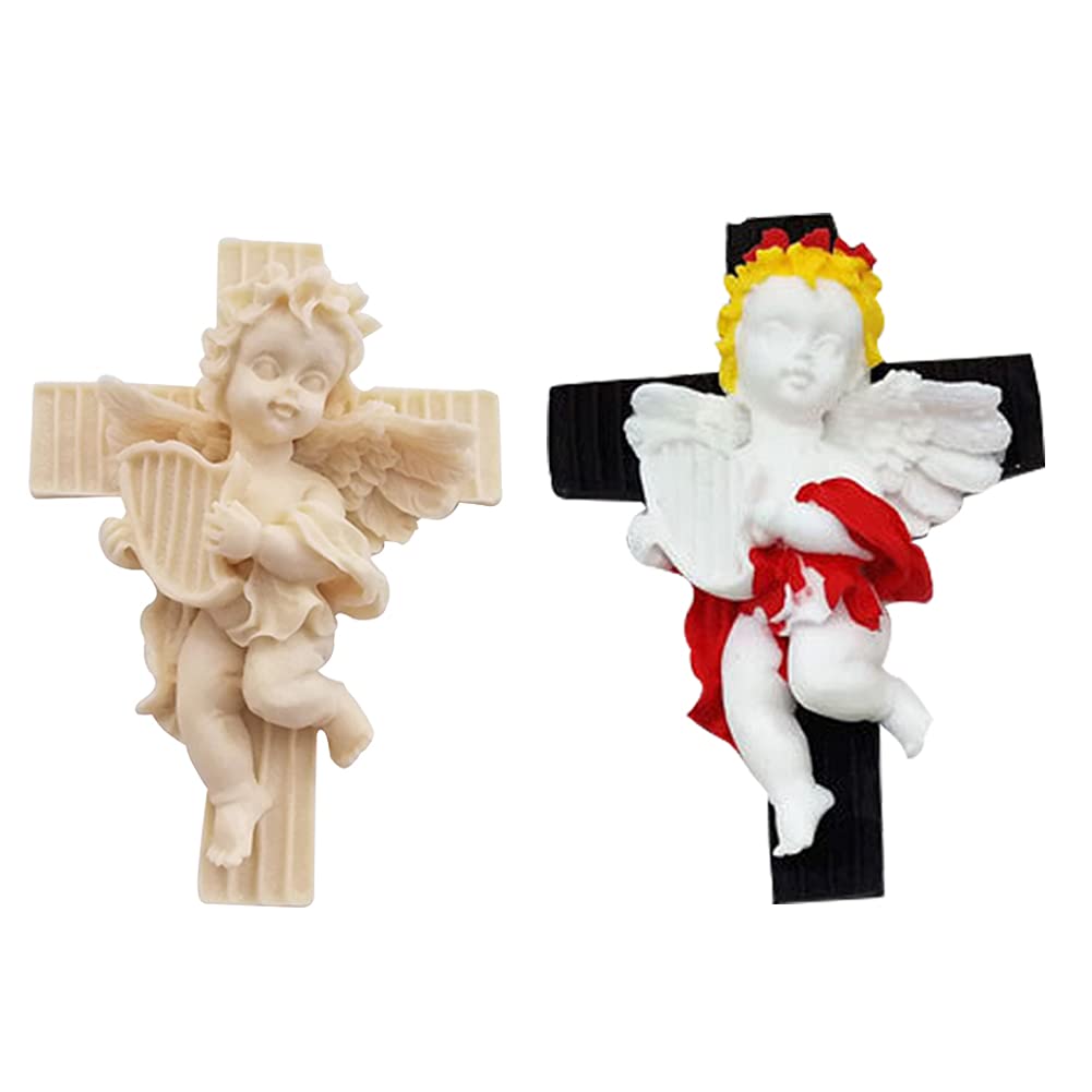 moule silicone coeur ange bébé fleur pour pâte à sucre amande fimo résine