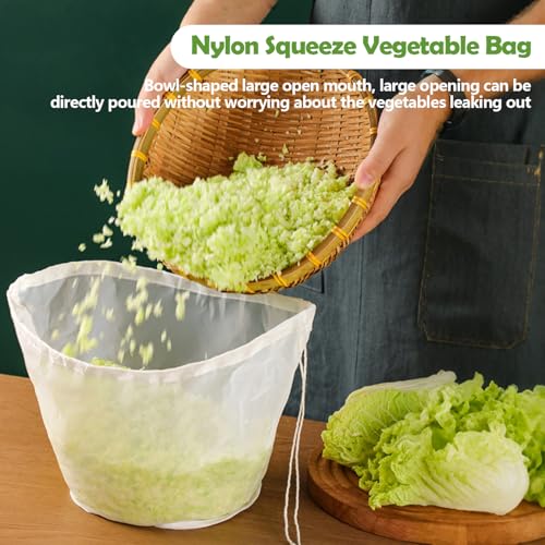 Image of Cheese Cloth Bag For Straining, Nut Milk Bag - Reusable Straining Bags For Nut Milk, Soy Milk, Dumpling Fillings, And More (3, S) (3, L)