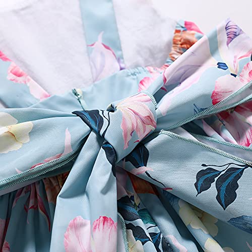 Pettigirl Girls Lovely Summer Sleeveless Floral Casual Dress Outfit Kids Toddler Party Skirts Clothing Set4