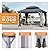 GARTOO 10' x 12' Outdoor Wood Gazebo - Permanent Wooden Hardtop Gazebo Pavilion with Double Curtains, Galvanized Steel Roof Cedar Wood Gazebos for Garden, Lawn, Poolside, Backyard Deck