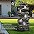 SunJet 40" High 6-Tiers Cascading Rock Outdoor Water Fountain with LED Lights - Large Outdoor Fountains and Waterfalls for Garden or Patio, Yard, and Deck Decor, Featuring Natural Stone Look