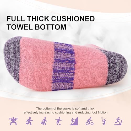 InaWarm Calcetines Mujer 6 Pares, Deporte Running Senderismo de Algodón Transpirables, Trekking Amortiguadores para Deportes al Aire Libre - imagen 4