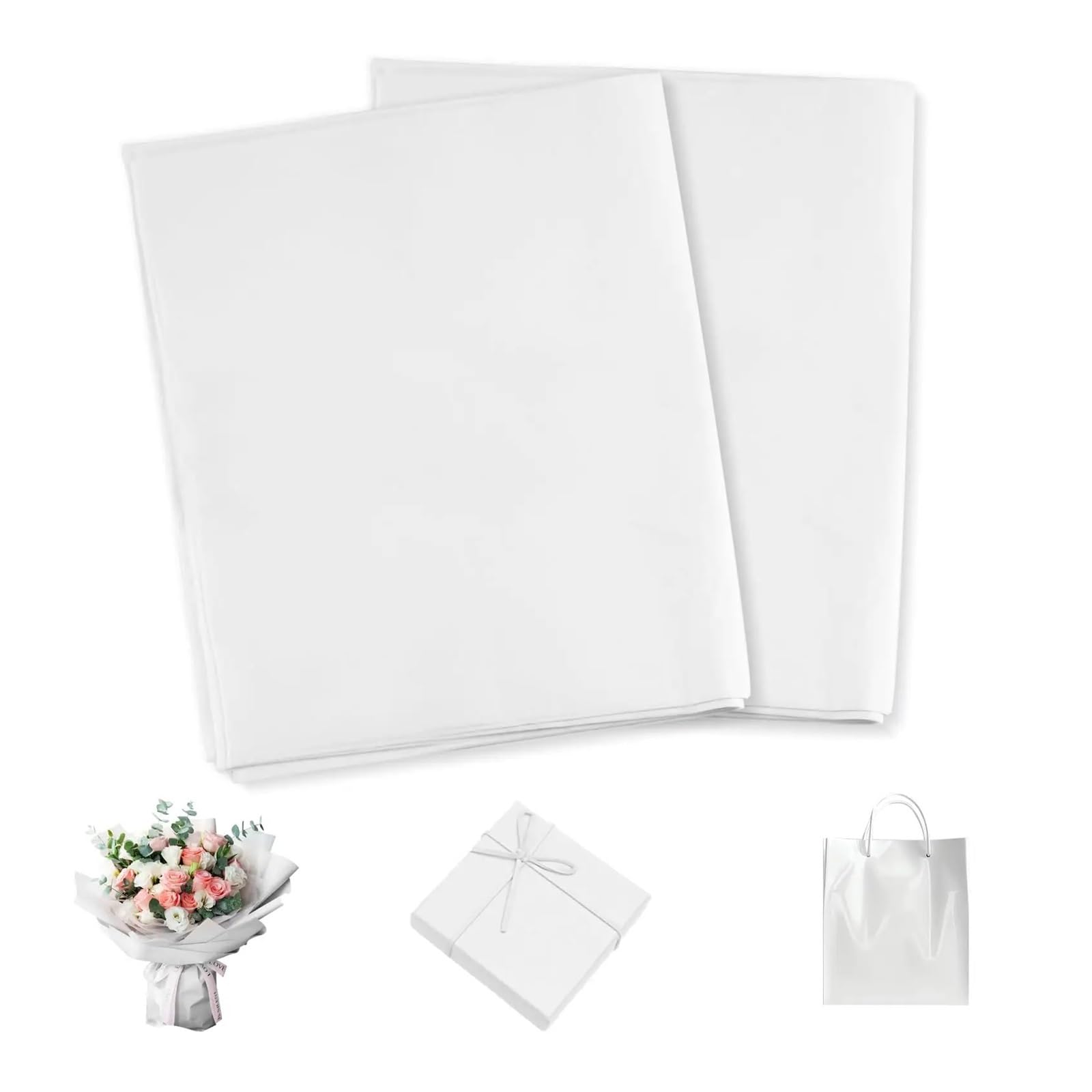 120 Sheets White Tissue Paper 50x35cm Each For Present Wrapping Pompoms Flowers & Crafts Business Packaging Wrap