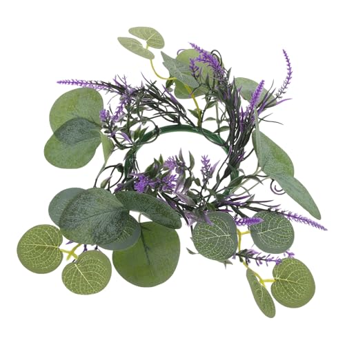Angoily Frühlingsgrüner Kerzenkranz mit Künstlichen Lavendel und...