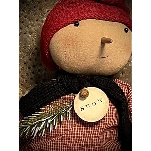 Primitives Supplies for Grubby Primitive Rustic Christmas Sweet Sierra Snow Girl Rag Doll Snowman 16" for Holiday, Kitchen, Farhouse, Home Decor. Primitives Supplies for Grubby Primitive Rustic Christmas Sweet Sierra Snow Girl Rag Doll Snowman 16 for Holiday Kitchen Farhouse Home Decor