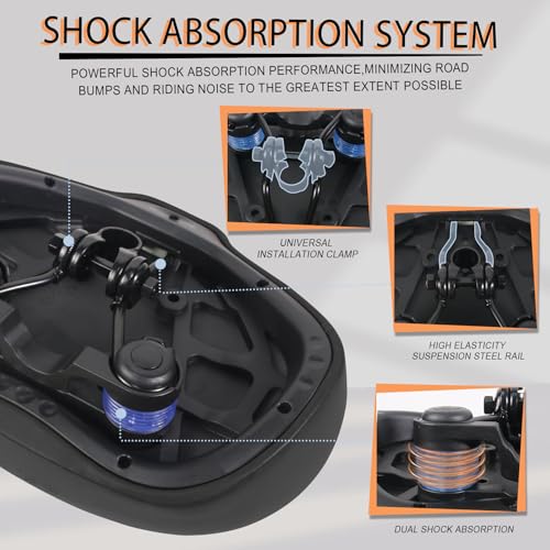 Image of BUCKLOS New Noseless Bike Seat for Comfort Men&Women Extra Wide Bicycle Seat Cushion Oversized Comfortabele Foam Padded Bike Saddle for Peloton Exercise Bike Ebike Cruiser Bikes