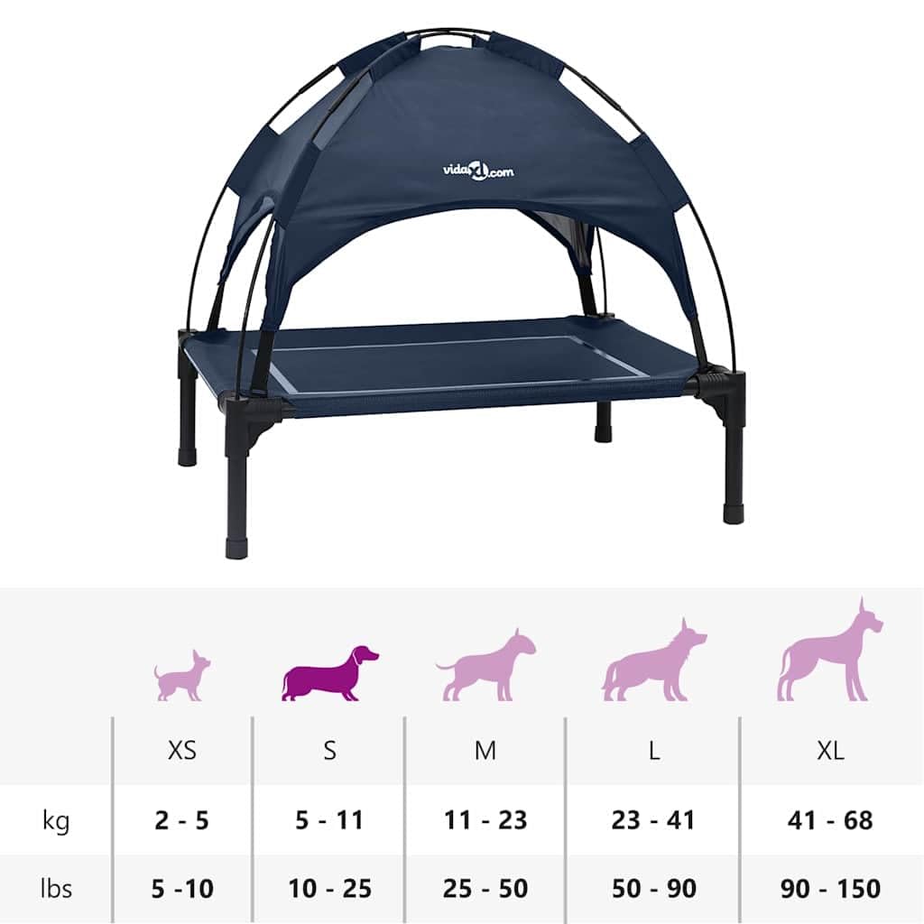 Cuccia per cani in acciaio, 71 x 64 x 71 cm, con tetto rimovibile, per interni ed esterni, cestino antiscivolo, rivestimento lavabile, tappetino per proteggere le articolazioni per
