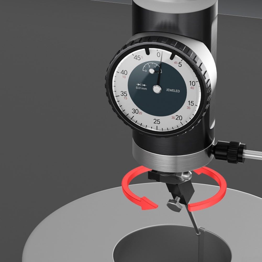 Messuhr für Messuhr Koaxial-Zentrierlehre für Fräsmaschine, mechanische Hebelsonde mit verstellbarem 360°-Schaft