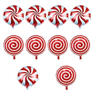 Christmas Foil Balloons, 10 Large R...