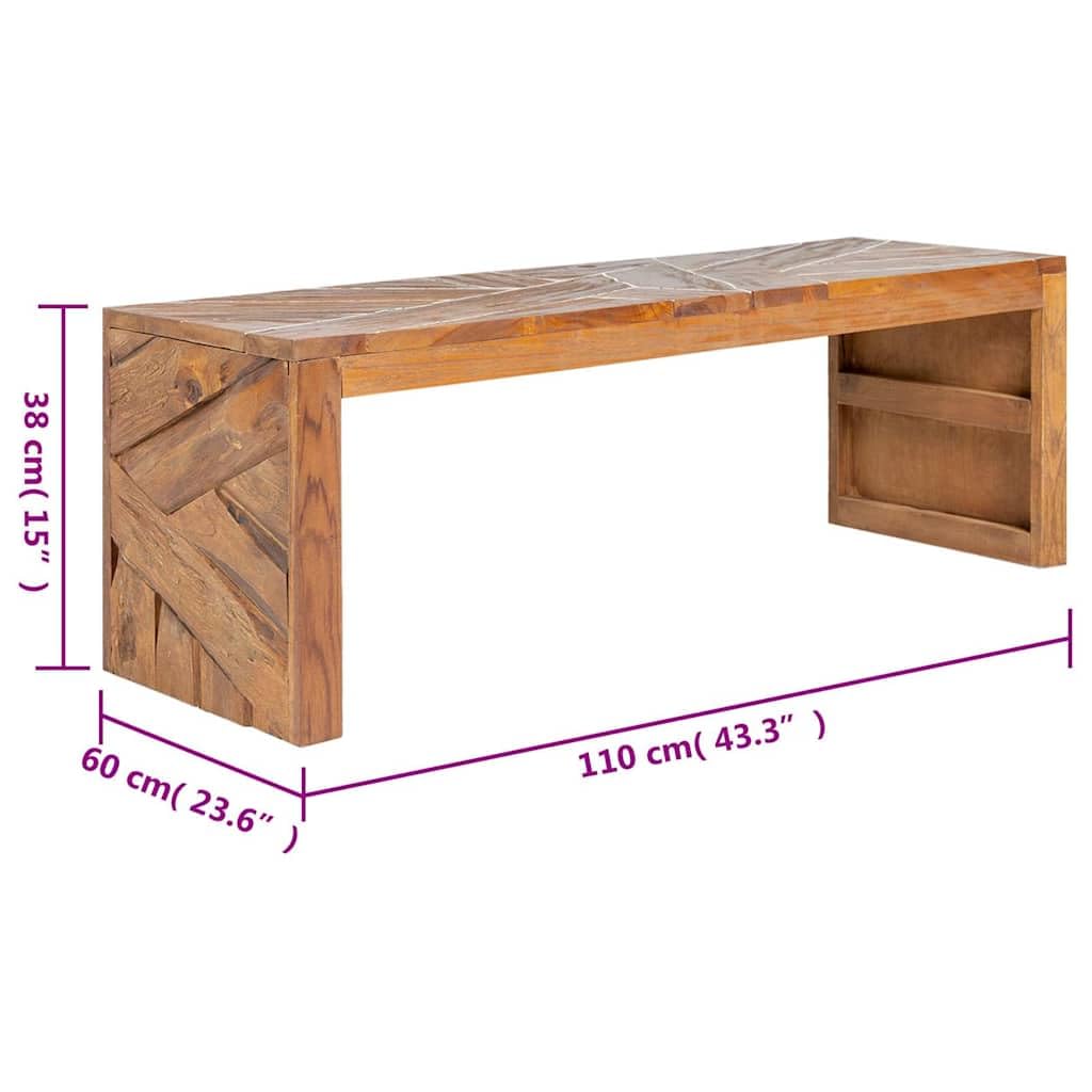 Mobile TV in legno massello di teak, 110 x 60 x 38 cm