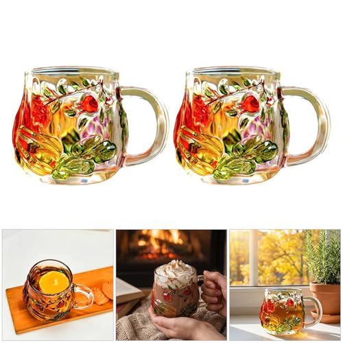 Tasses à café d'anniversaire peintes à la main un cadeau unique