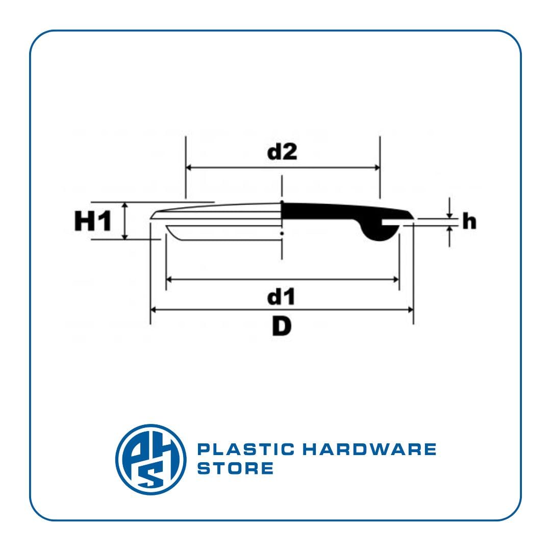 Tappo Copriforo Rotondo in Plastica (PVC), Coperchio di Chiusura Morbido in Gomma, per Fori su Lamiera, Salvadanai ecc - 9 - Nero - 50 pezzi - Plastic Hardware Store