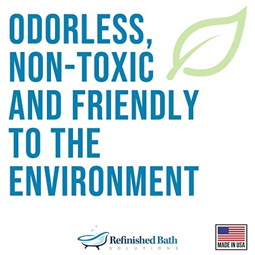 Ekopel Bathtub Refinishing Kit - Made In The Usa - Odorless Non Toxic Tub And Tile Reglazing - Pure Resin Not Paint - Most Durable Never Peel Tub Coating - 20X Thicker Than All Other Knockoff Refinishing Kits - Bright Gloss White #TOP5