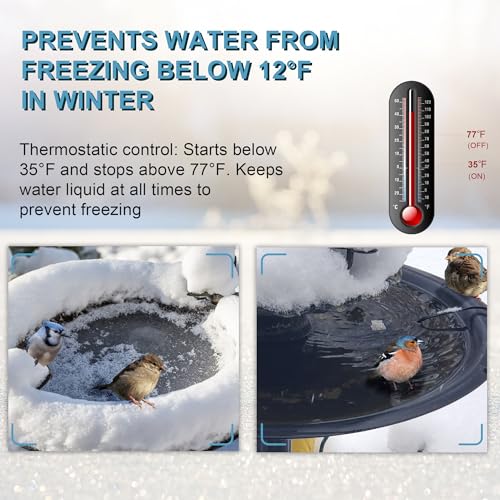 image for Tiflev Utility De-Icer Submergible Cast Aluminum Chicken Water Heater 