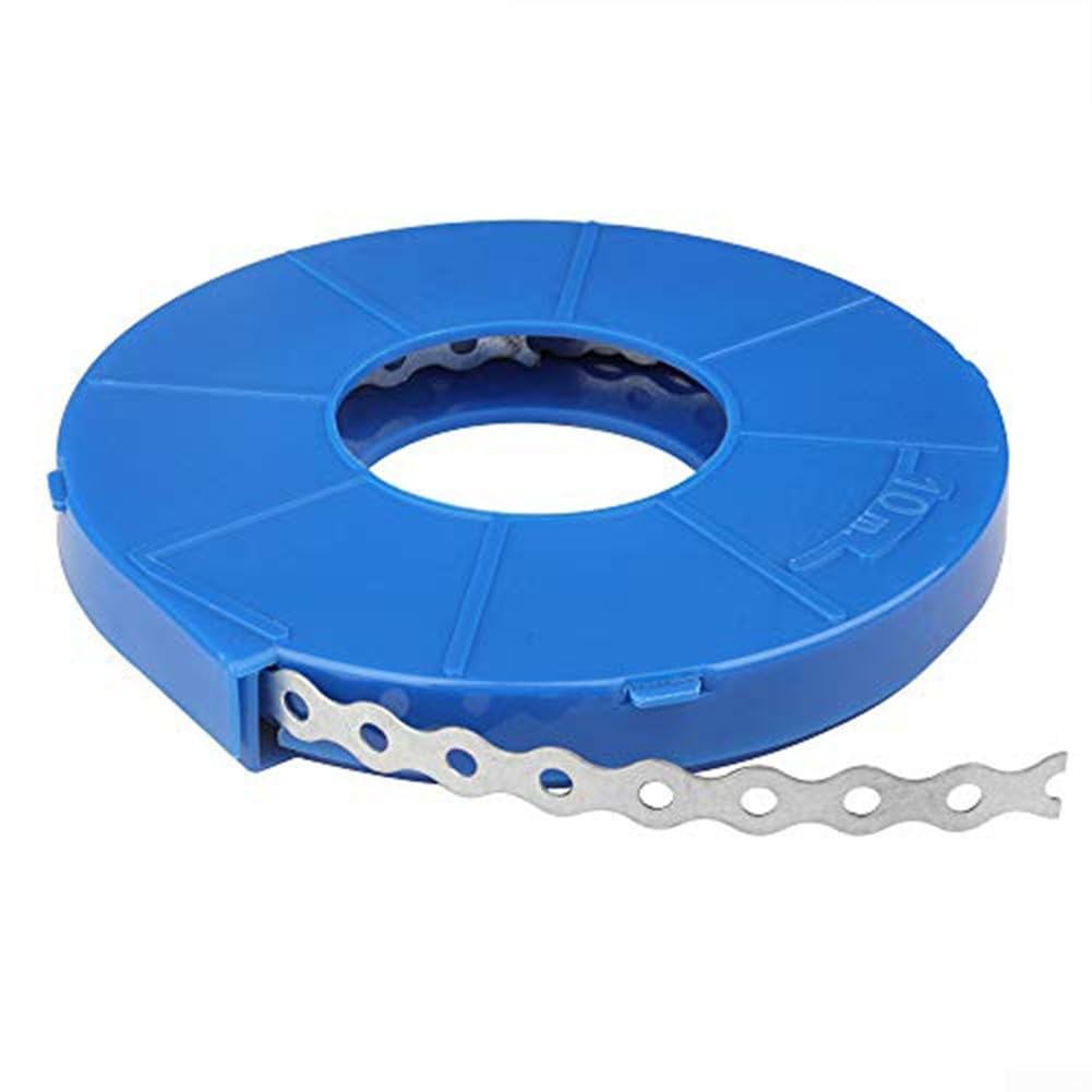 Fascetta stringicavo in acciaio al carbonio da 9,1 m con elettrozincatura per superficie per impacchettare cavi resistenti e lunghezza personalizzata per fissaggio in officina (26 mm)